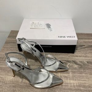 Nine West Timie 8 (Silver) Women's Shoes size 8.5 M